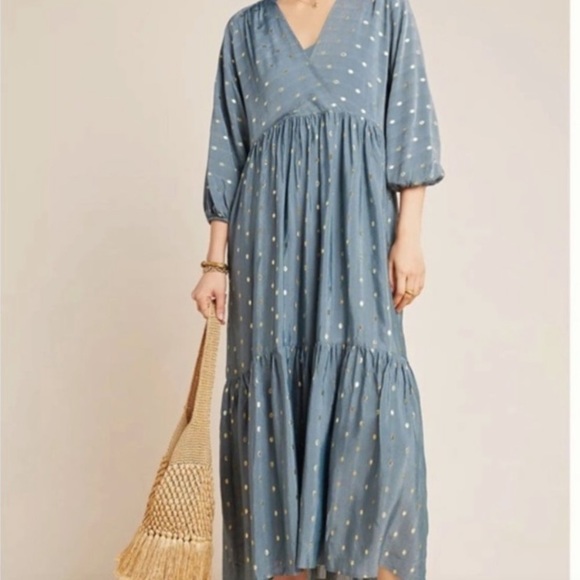 ANTHROPOLOGIE Napoli Tiered Maxi Dress - Picture 1 of 7